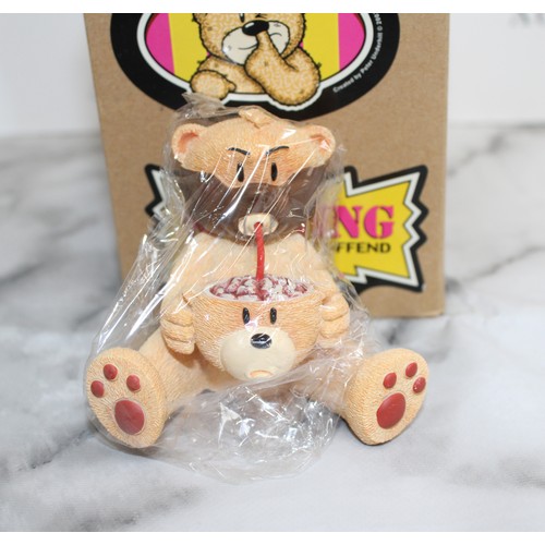 257 - WARNING ADULT CONTENT 2 x Boxed -BAD TASTE BEARS- By Peter Underhill Inc: Throbbin hood Special Limi... 