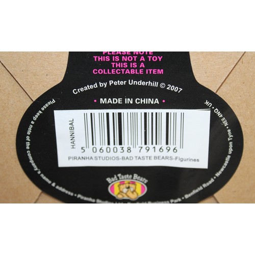 257 - WARNING ADULT CONTENT 2 x Boxed -BAD TASTE BEARS- By Peter Underhill Inc: Throbbin hood Special Limi... 