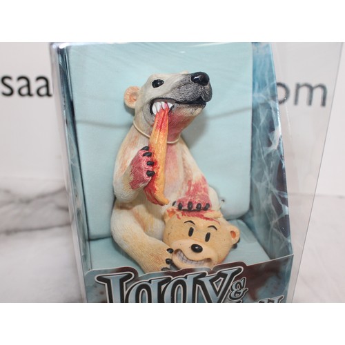 258 - WARNING ADULT CONTENT 2 x Boxed -BAD TASTE BEARS- By Peter Underhill Inc: John Travolting And Iggy &... 