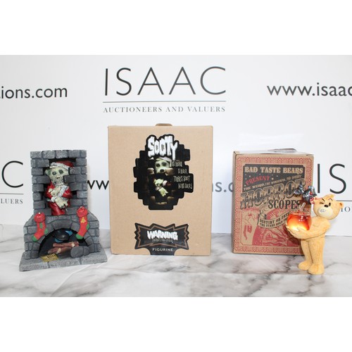 260 - WARNING ADULT CONTENT 2 x Boxed -BAD TASTE BEARS- By Peter Underhill Inc: Sooty And HORROR-SCOPES Pi... 