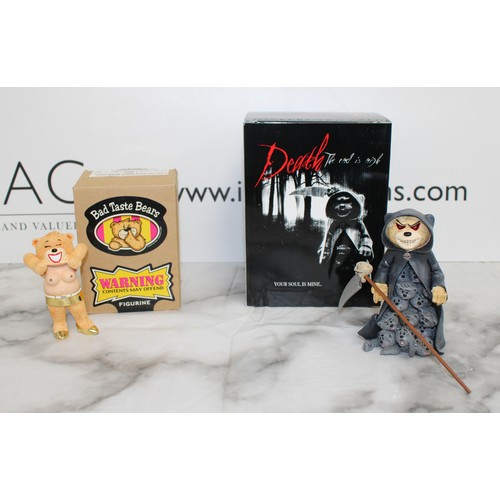 263 - WARNING ADULT CONTENT 2 x Boxed -BAD TASTE BEARS- By Peter Underhill Inc: DEATH -Limited Edition No:... 