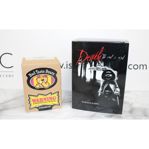 263 - WARNING ADULT CONTENT 2 x Boxed -BAD TASTE BEARS- By Peter Underhill Inc: DEATH -Limited Edition No:... 