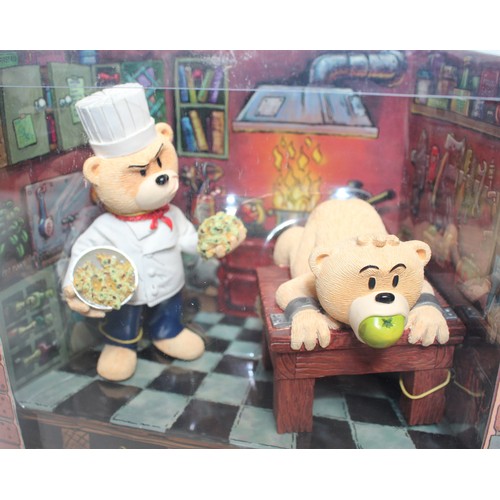 265 - WARNING ADULT CONTENT 2 x Boxed BAD TASTE BEARS By Peter Underhill Inc: Santa's Little Sweaters! And... 