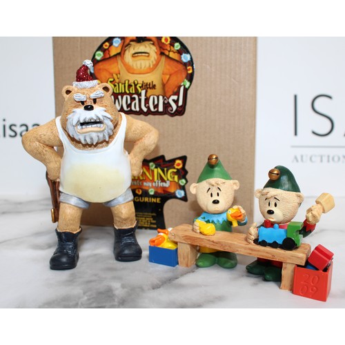 265 - WARNING ADULT CONTENT 2 x Boxed BAD TASTE BEARS By Peter Underhill Inc: Santa's Little Sweaters! And... 