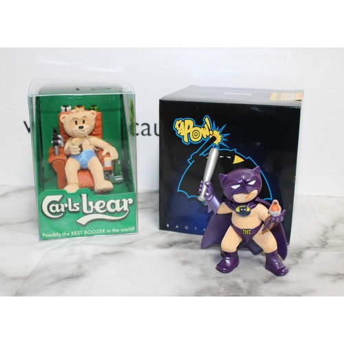 269 - WARNING ADULT CONTENT 2 x Boxed BAD TASTE BEARS By Peter Underhill Inc: Carl And Wayne