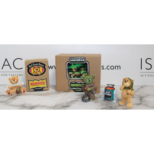 273 - WARNING ADULT CONTENT 2 x Boxed BAD TASTE BEARS By Peter Underhill Inc: Dagobear And Skinner
