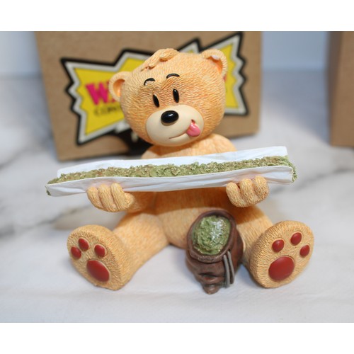 273 - WARNING ADULT CONTENT 2 x Boxed BAD TASTE BEARS By Peter Underhill Inc: Dagobear And Skinner