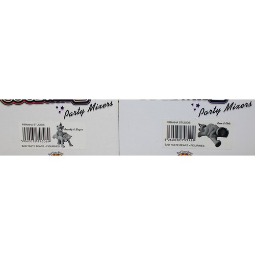 274 - WARNING ADULT CONTENT 2 x Boxed BAD TASTE BEARS By Peter Underhill Inc: Rum & Cola And Brandy & Suga... 