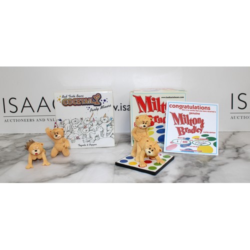 276 - WARNING ADULT CONTENT 2 x Boxed -BAD TASTE BEARS- By Peter Underhill Inc: Milton & Bradley Limited E... 
