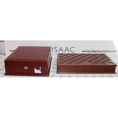 279 - 2 x EMPTY Coin Display Cases Largest Case Size 38.5cm x 28.5cm 
COLLECTION ONLY