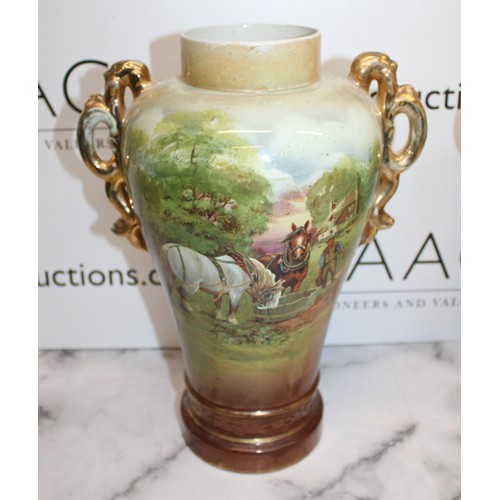 280 - Two Vintage Hand Painted Vases Tallest Height-34.5cm
Please See Pictures As Damage/Repair Shown
COLL... 