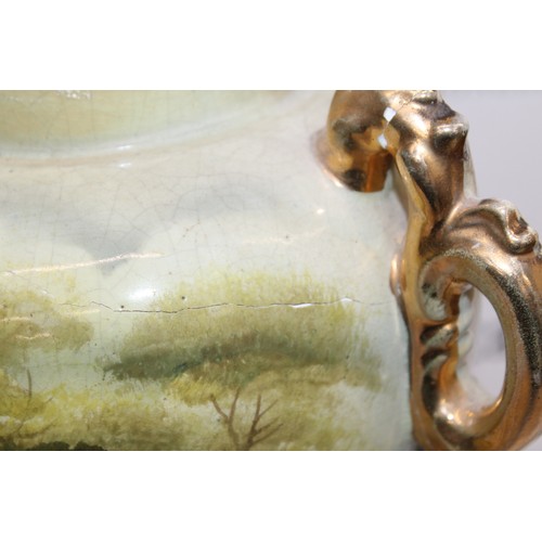 280 - Two Vintage Hand Painted Vases Tallest Height-34.5cm
Please See Pictures As Damage/Repair Shown
COLL... 