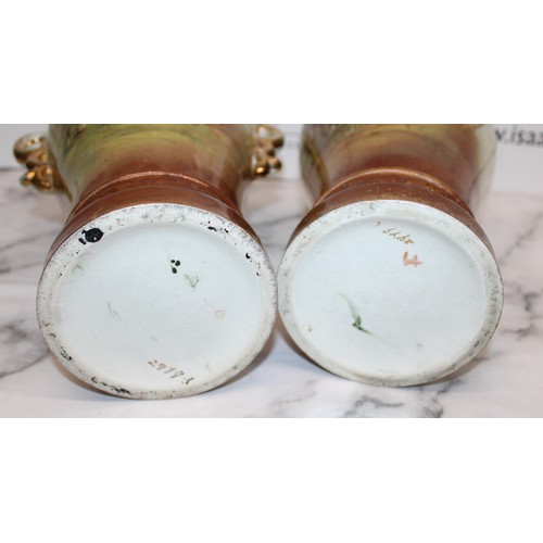 280 - Two Vintage Hand Painted Vases Tallest Height-34.5cm
Please See Pictures As Damage/Repair Shown
COLL... 