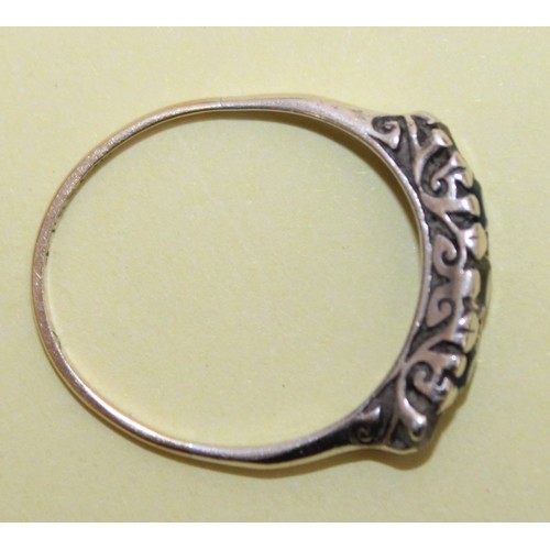Stamped 9ct & SIL Ring Total Weight-2.13g Size P In A Box