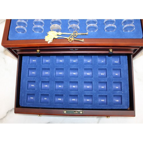 A Danbury Mint State Quarter Treasure Chest With Keys-Only One Key ...