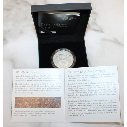 Boxed The Royal Mint BATTLE OF WATERLOO 200th Anniversary Of The Battle ...
