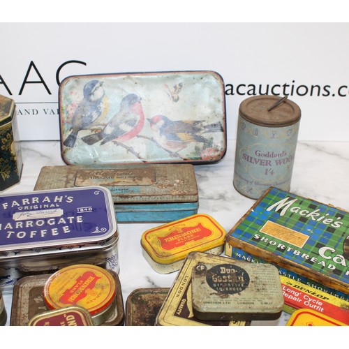89 - A Quantity Of Mixed Collectable Advertising Tins Some With Contents Various Conditions As Found
