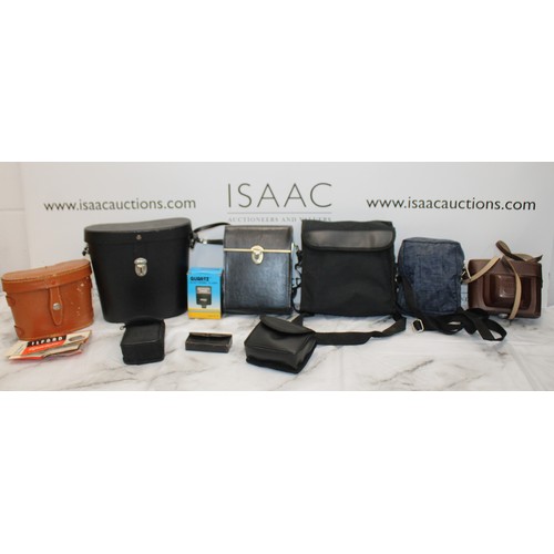 205 - A Selection Of Cased Binoculars/Camera Etc Inc: Zenith/Skybolt/Falco Etc An Ilford Sporti Camera And... 