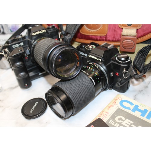 191 - A Selection Of Boxed/Cased Cameras/Lenses/Video Camera Etc As Seen Untested