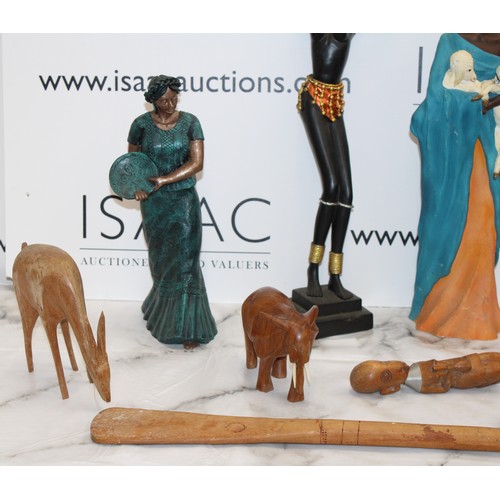98 - A Quantity Of Collectable Item Including Figures, Animals, A Soul Journey Figurine Etc  Height Of Ta... 