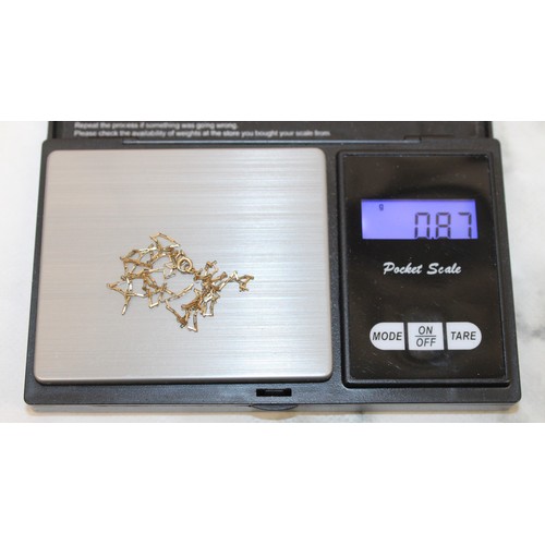 Stamped 9k Gold Fine Rectangular Link Necklace Total Weight-0.87g L ...