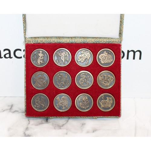 101 - Boxed Vintage Chinese Calendar Medallion Set