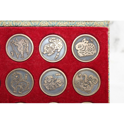 101 - Boxed Vintage Chinese Calendar Medallion Set