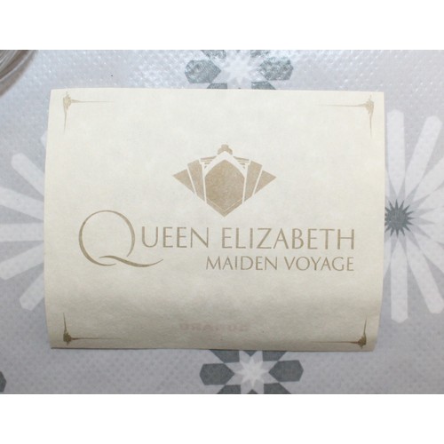 218 - Boxed CUNARD Limited Edition Medallion Minted To Celebrate Queen Elizabeth's Maiden Voyage 12 Octobe... 