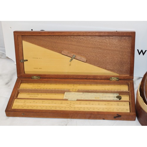 109 - Selection Of Items Inc- Vintage Leather Cased Tape Measure Made By John Rabone & Sons In Birmingham/... 