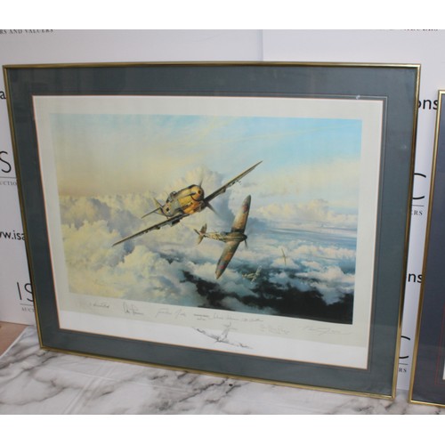 187 - 2 x Framed Pictures, 1 x Military Aviation Picture Of 