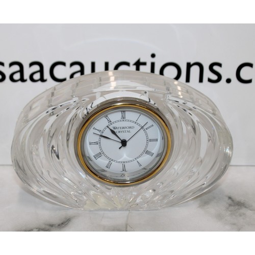 63 - Six Waterford Crystal Items Inc-
Oval Clock Seems To Be Working Length-16.5cm
Cat Looking Down Heigh... 