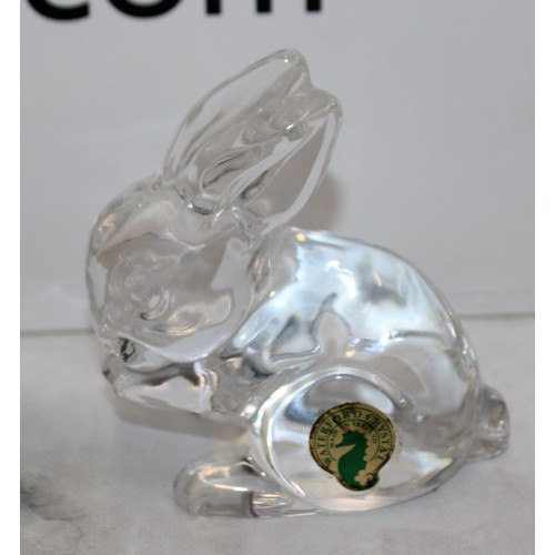 63 - Six Waterford Crystal Items Inc-
Oval Clock Seems To Be Working Length-16.5cm
Cat Looking Down Heigh... 