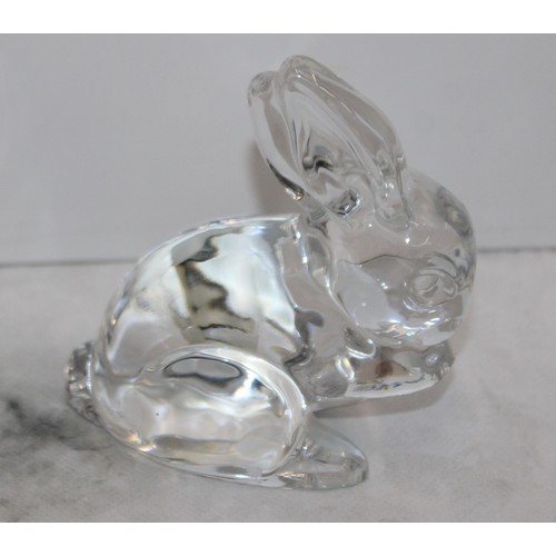 63 - Six Waterford Crystal Items Inc-
Oval Clock Seems To Be Working Length-16.5cm
Cat Looking Down Heigh... 