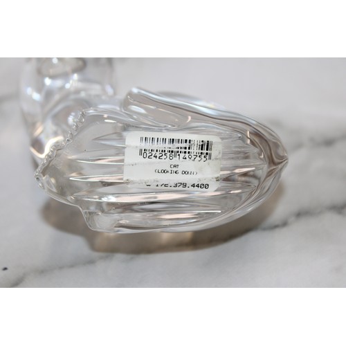 63 - Six Waterford Crystal Items Inc-
Oval Clock Seems To Be Working Length-16.5cm
Cat Looking Down Heigh... 