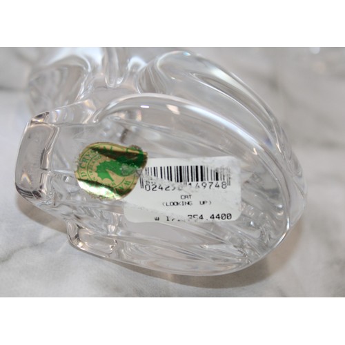 63 - Six Waterford Crystal Items Inc-
Oval Clock Seems To Be Working Length-16.5cm
Cat Looking Down Heigh... 
