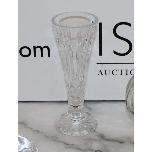 63 - Six Waterford Crystal Items Inc-
Oval Clock Seems To Be Working Length-16.5cm
Cat Looking Down Heigh... 