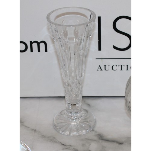 63 - Six Waterford Crystal Items Inc-
Oval Clock Seems To Be Working Length-16.5cm
Cat Looking Down Heigh... 