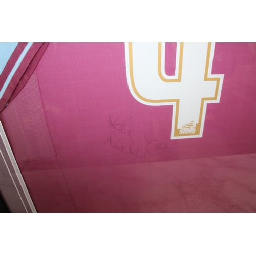 76 - Framed Signed West Ham United Nolan Shirt, Size 76.5cm x 95cm COLLECTION ONLY