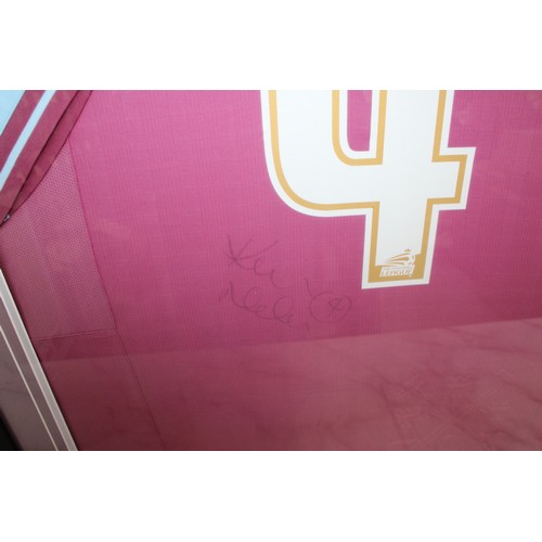 76 - Framed Signed West Ham United Nolan Shirt, Size 76.5cm x 95cm COLLECTION ONLY