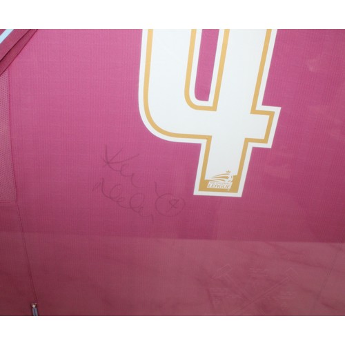 76 - Framed Signed West Ham United Nolan Shirt, Size 76.5cm x 95cm COLLECTION ONLY
