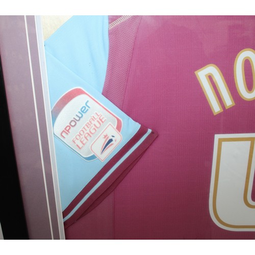 76 - Framed Signed West Ham United Nolan Shirt, Size 76.5cm x 95cm COLLECTION ONLY