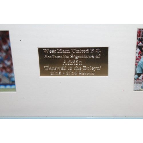 77 - Framed Signed West Ham United ADRIAN Shirt No 13, Farewell To The Boleyn 2015-2016 Season Size 71cm ... 