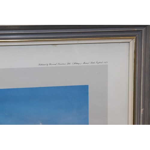 81 - Three Framed Pictures Published By Universal Promotions Ltd (Military & Marine) Bath England 1979 In... 