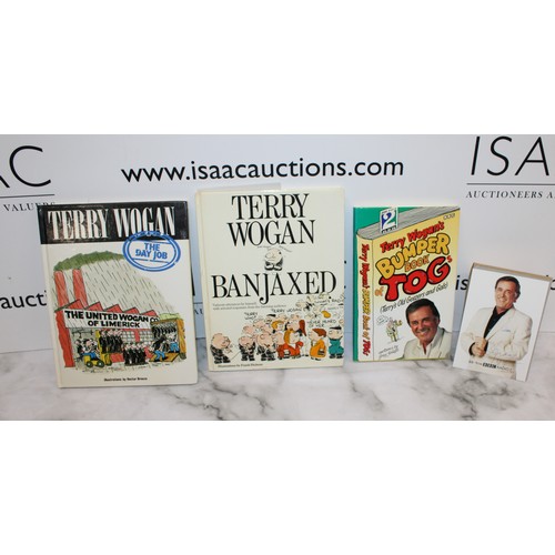 83 - TERRY WOGAN Signed Items Original Signatures Inc THE DAY JOB BOOK/BANJAXED BOOK/BUMPER BOOK OF TOGS ... 