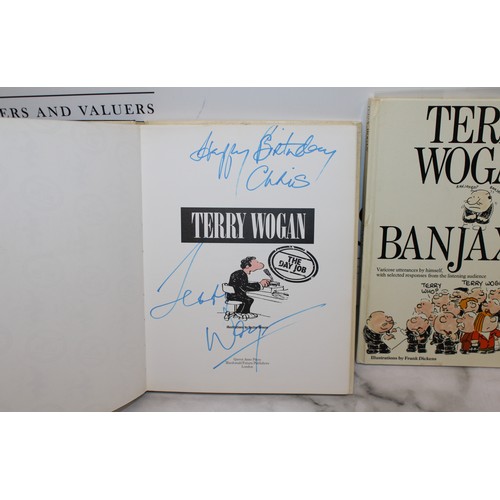 83 - TERRY WOGAN Signed Items Original Signatures Inc THE DAY JOB BOOK/BANJAXED BOOK/BUMPER BOOK OF TOGS ... 