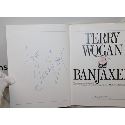 83 - TERRY WOGAN Signed Items Original Signatures Inc THE DAY JOB BOOK/BANJAXED BOOK/BUMPER BOOK OF TOGS ... 