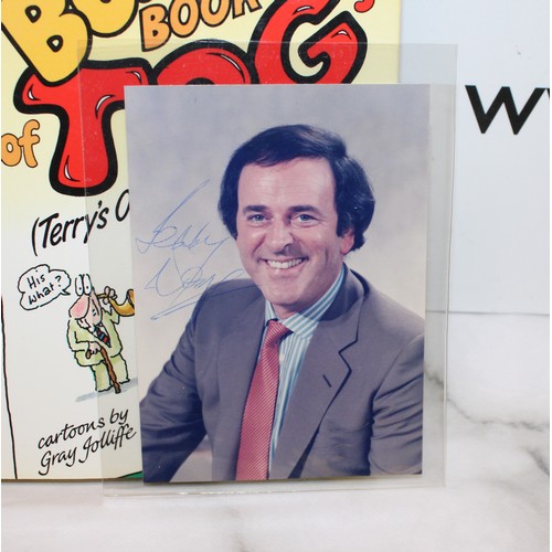 83 - TERRY WOGAN Signed Items Original Signatures Inc THE DAY JOB BOOK/BANJAXED BOOK/BUMPER BOOK OF TOGS ... 