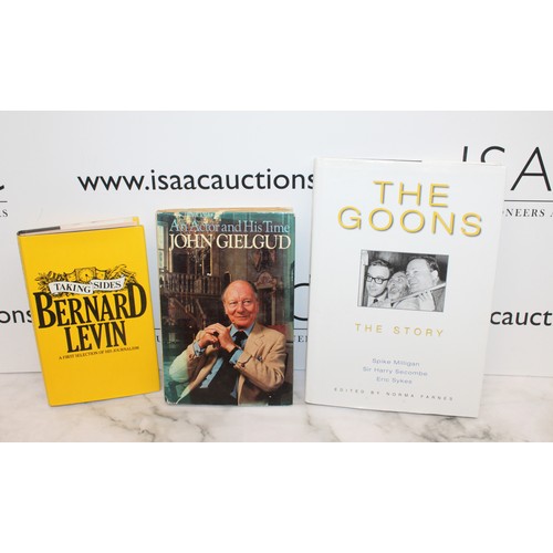75 - 3 x Collectable Books Inc: Taking Sides By Bernard Levin-Signed Copy/An Actor And His Time By JOHN G... 