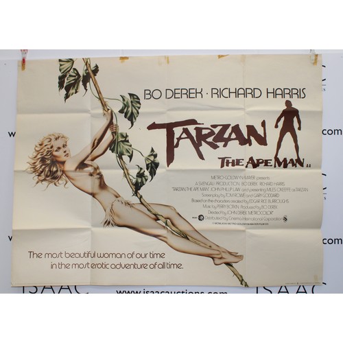 208 - 1981 Bo Derek . Richard Harris TARZAN THE APE MAN Poster As Found 101cm x 76cm