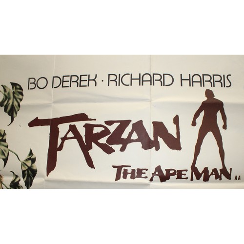 208 - 1981 Bo Derek . Richard Harris TARZAN THE APE MAN Poster As Found 101cm x 76cm